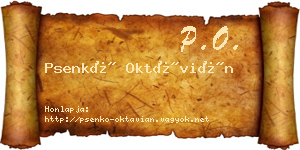 Psenkó Oktávián névjegykártya