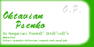 oktavian psenko business card